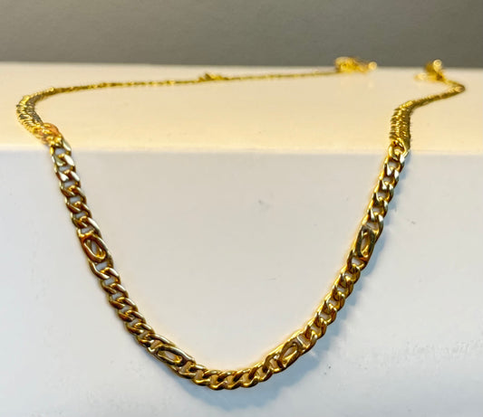 Solid 18k lomo/monaco 5mm handmade chain necklace